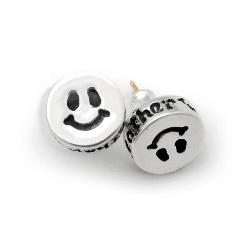 matching earrings and bracelet sets -Happy Face Earrings