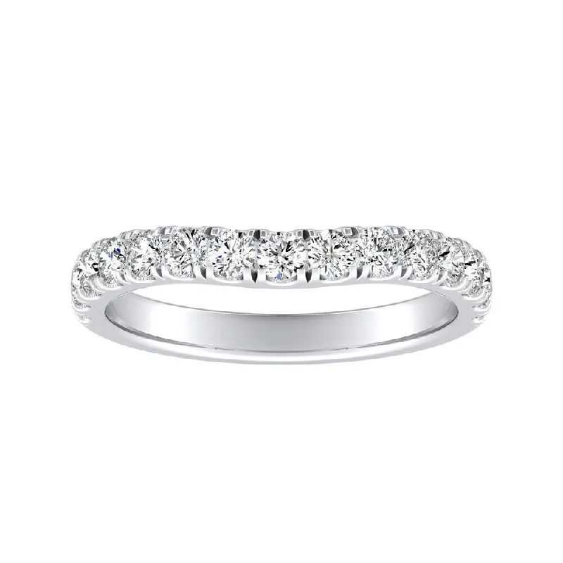 trendy engagement rings for modern brides -Auriya Platinum 5/8ctw Round Diamond Wedding Band