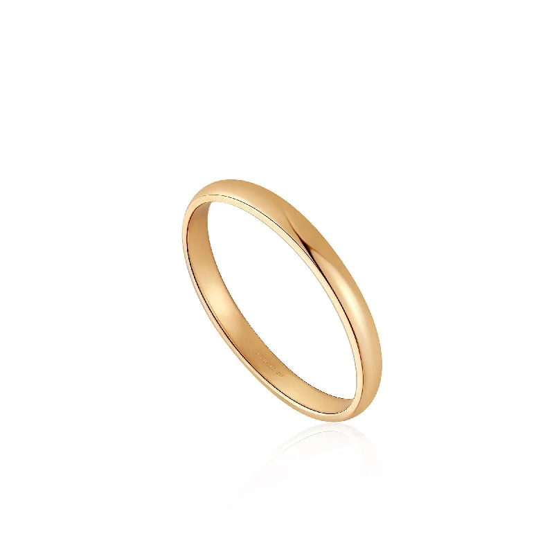 multi-layer necklaces for women -Ania Haie 14kt Gold Stargazer Band Ring