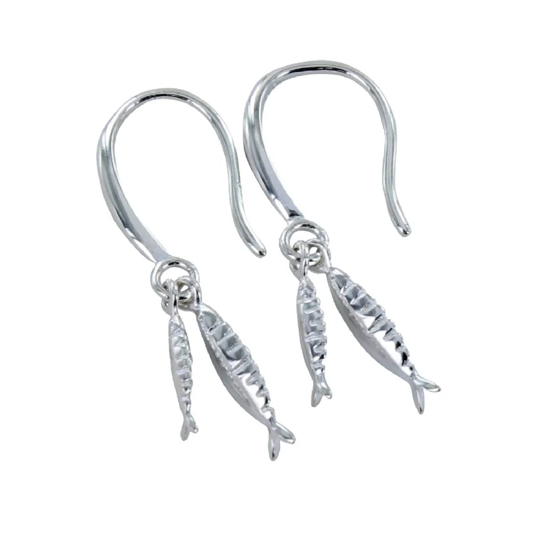 silver chandelier earrings for women -Little Fishes Sterling Silver Drop Earrings