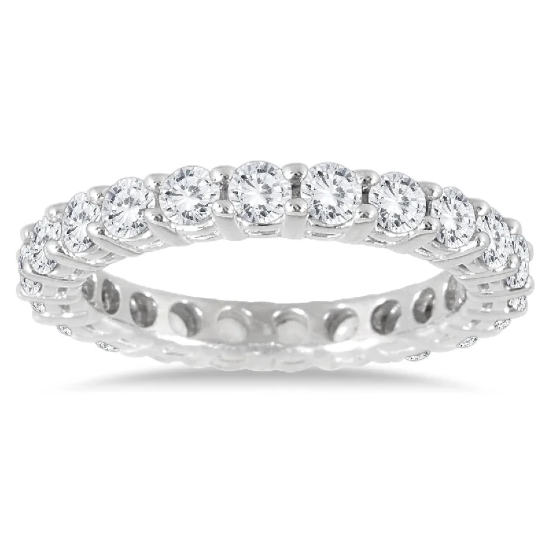 Marquee 2 Carat TW Certified 14k White Gold Diamond Eternity Band (K-L Color, I2-I3 Clarity)