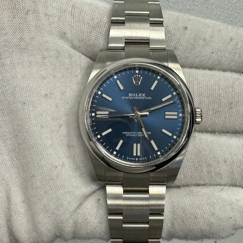 Rolex Oyster Perpetual 41mm Blue Dial Ref# 124300