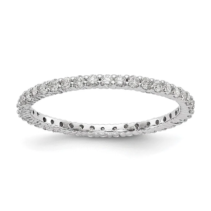 handmade pendant necklaces for women -1.5mm 14K White Gold 1/2 Ctw Lab-Created Diamond Eternity Band