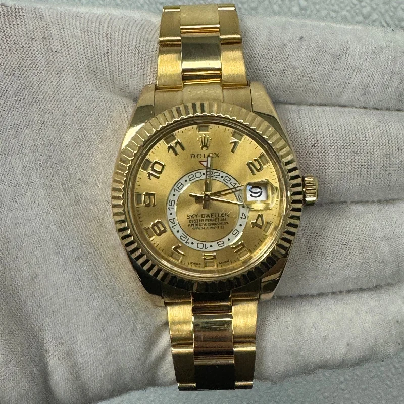 Rolex Sky-Dweller 42mm Champagne Dial Ref# 326938