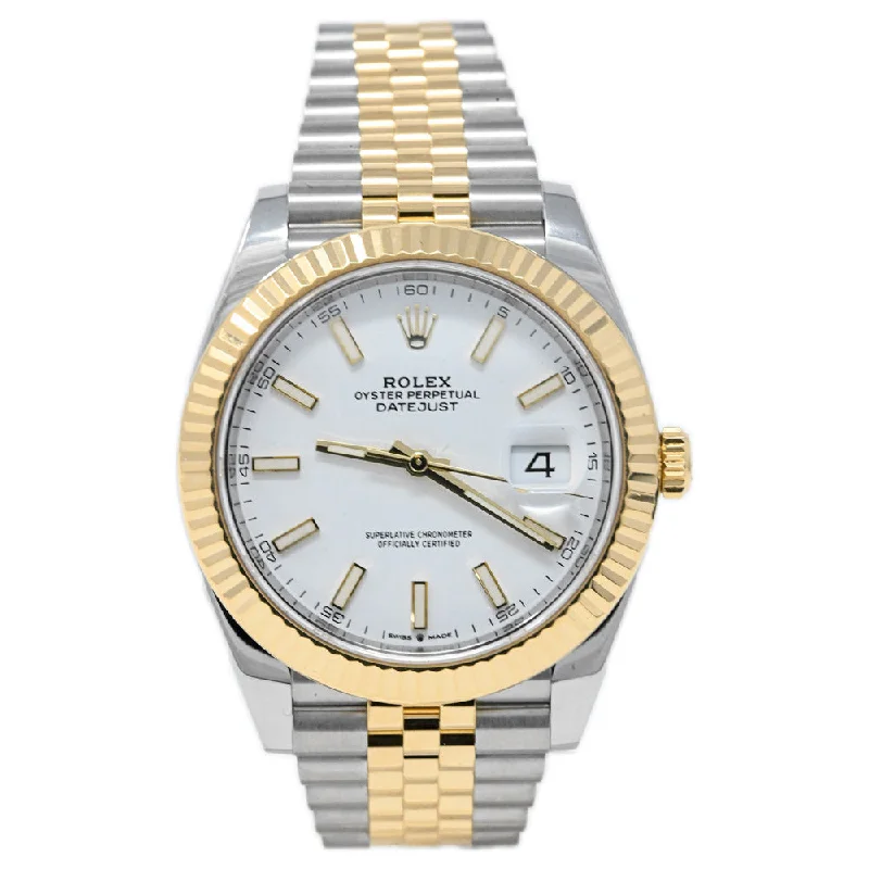 Rolex Datejust 41mm White Dial Watch Ref# 126333