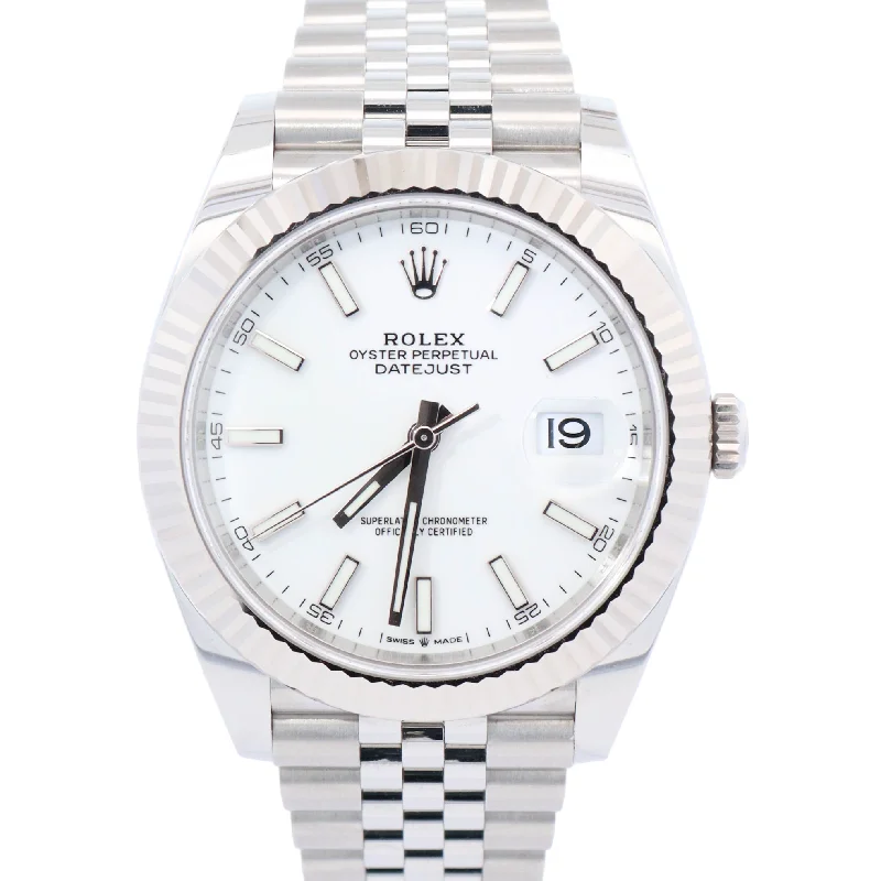 Rolex Datejust 41mm White Dial Watch Ref# 126334