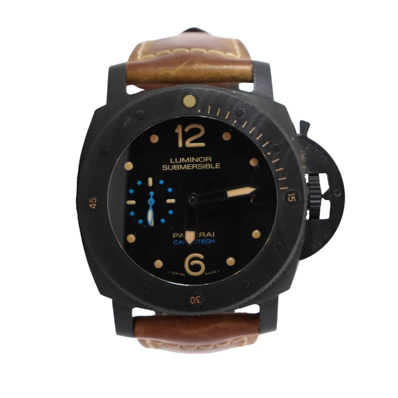 Panerai Carbotech 47mm Black Dial Watch Ref# PAM00616