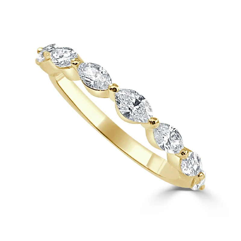 Joelle Diamond Marquise Band Ring 14K Gold 3/4 CT TDW