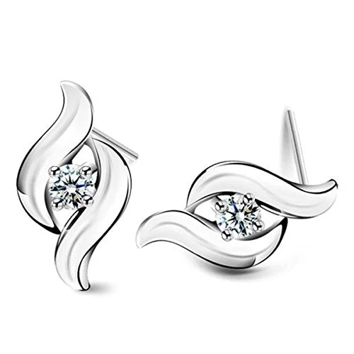 cocktail rings for women -Sexy Sparkles Ear Post Stud Earrings Cubic Zirconia women girls teens jewelry