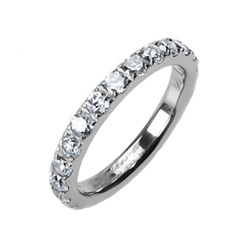 Fiora: 1.5ct Russian Ice on Fire CZ Titanium Eternity Band Ring