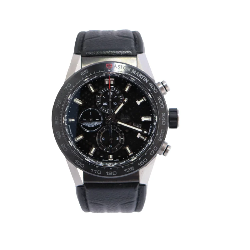 Tag Heuer Aston Martin 45mm Black Dial Watch Ref# CAR2A1AB