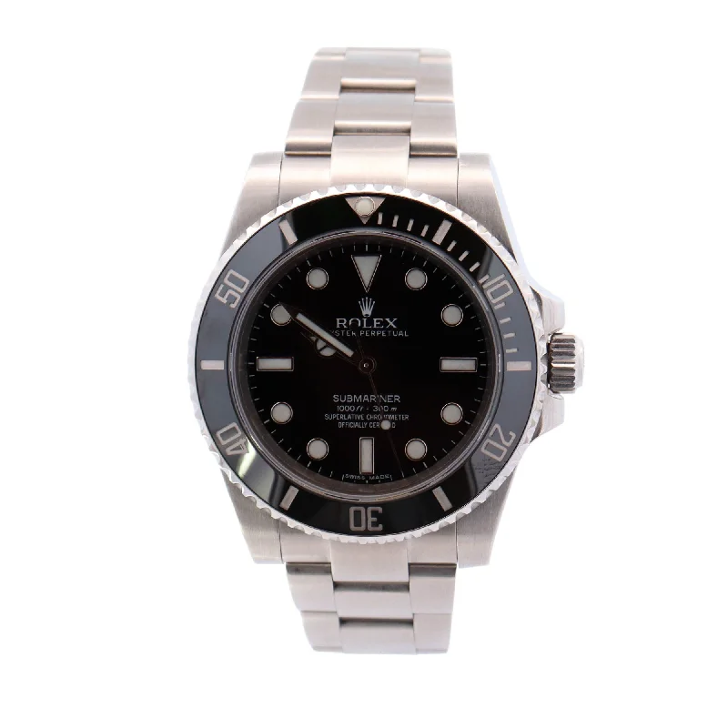 Rolex Submariner No Date 40mm Stainless Steel Black Dot Dial Watch Reference# 114060