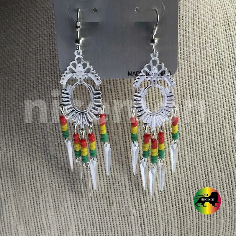 pearl rings for women -Jamaica Rasta Irie Earrings Marley Reggae Earrings Rastafari Jamaican Style NEW