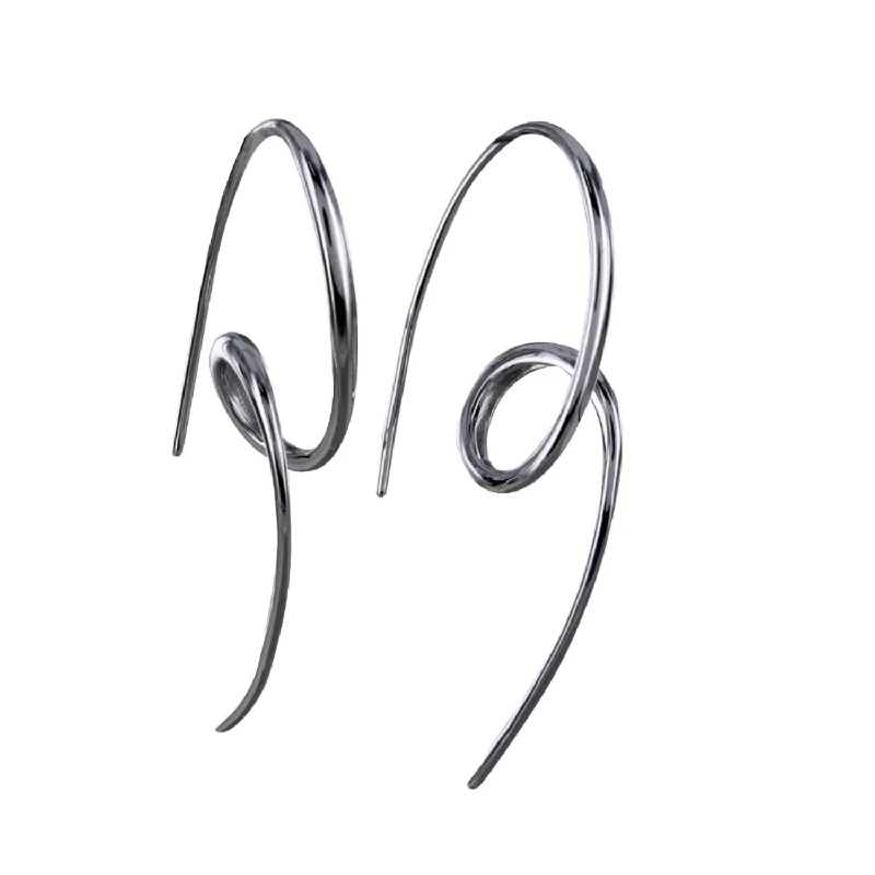 matching earrings and bracelet sets -Sterling Silver Loop The Loop Earrings