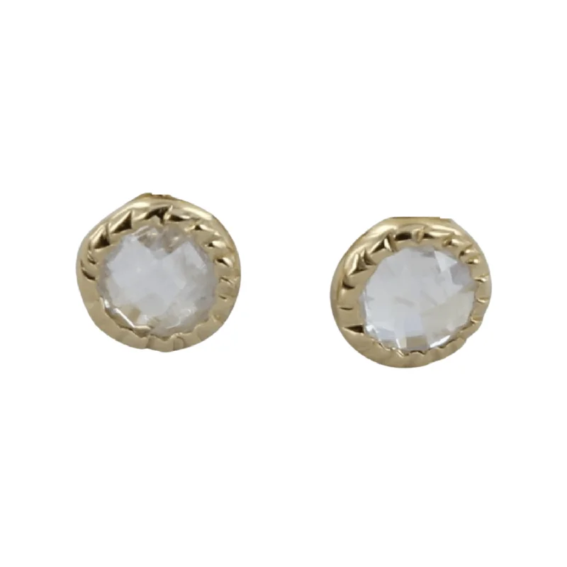 wedding rings sets for women -Sterling Silver Moonstone Stud Earrings