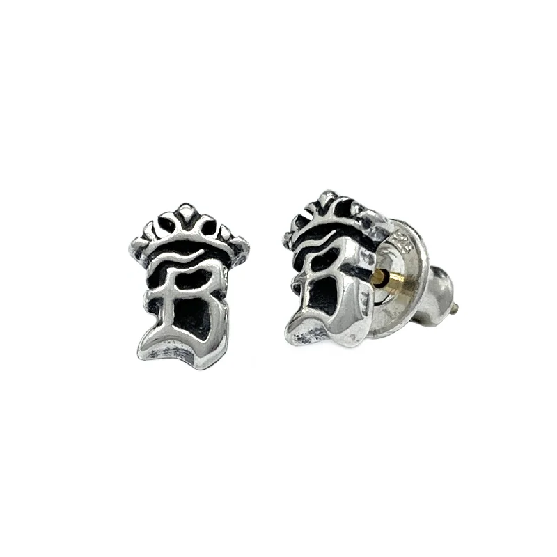 unique rings for women -"B" Crown Earrings