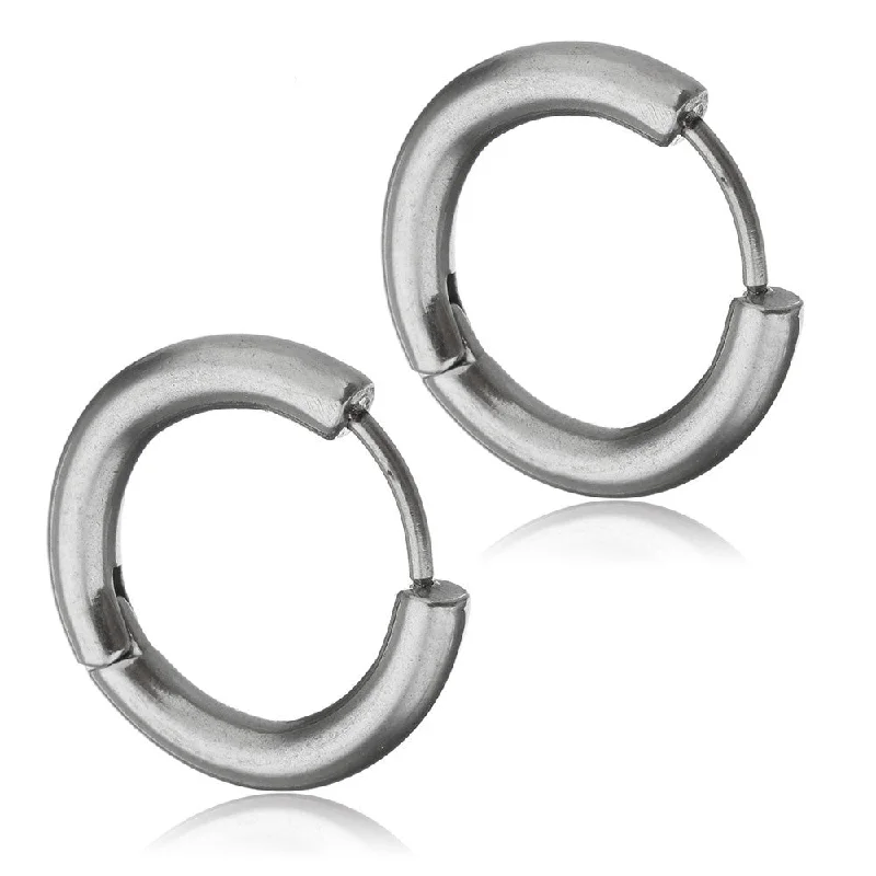 colorful earrings for women -SEXY SPARKLES SS 1Pair Silver-Plated Stainless Steel Mens Womens Hoop Earrings Cartilage Lip Piercing Nose Hoop Hypoallergenic 12mm