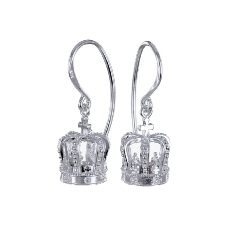 adjustable rings for women -Regal Crown Drop Earrings