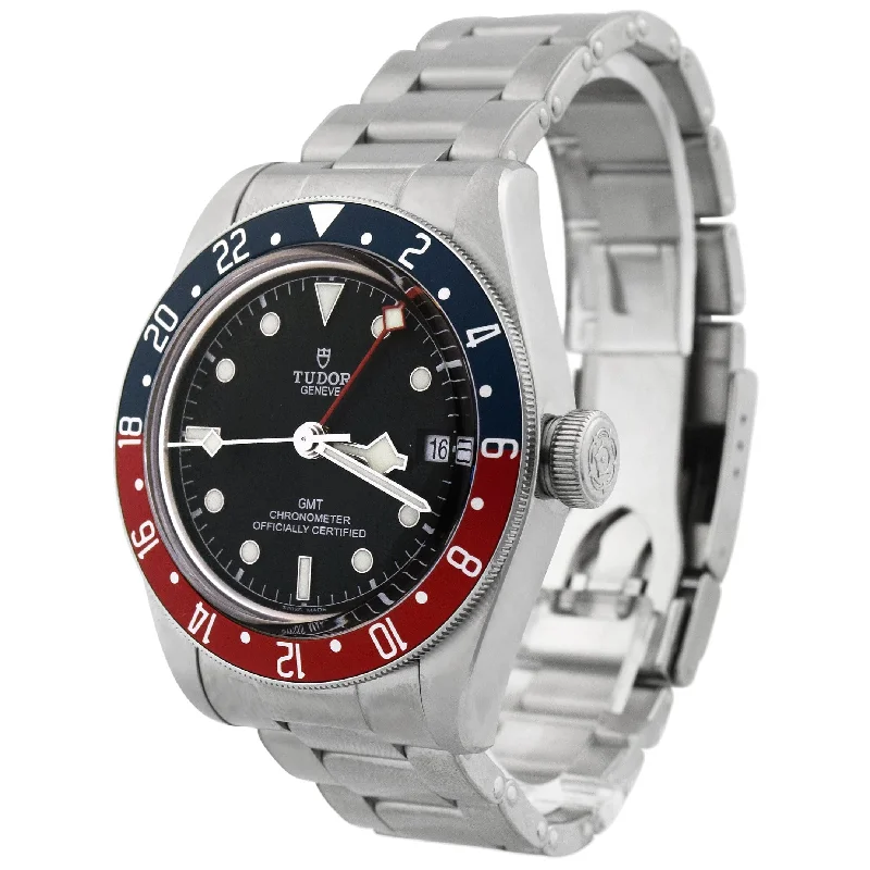 Tudor Black Bay GMT Stainless Steel 41mm Black Dot Dial Watch Reference# 79830RB