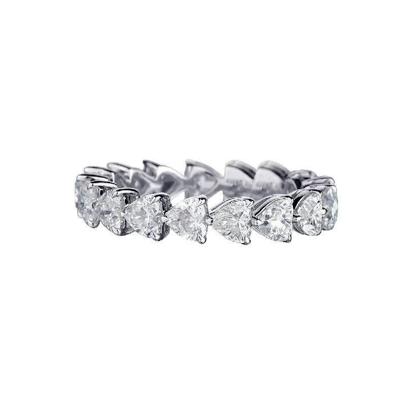 engagement rings with intricate details -HEART-SHAPED DIAMOND BAND