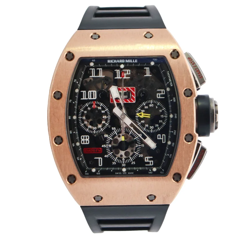 Richard Mille RM011 Rose Gold 41mm x 50mm Skeleton Arabic Dial Watch Reference# RM011 AK RG