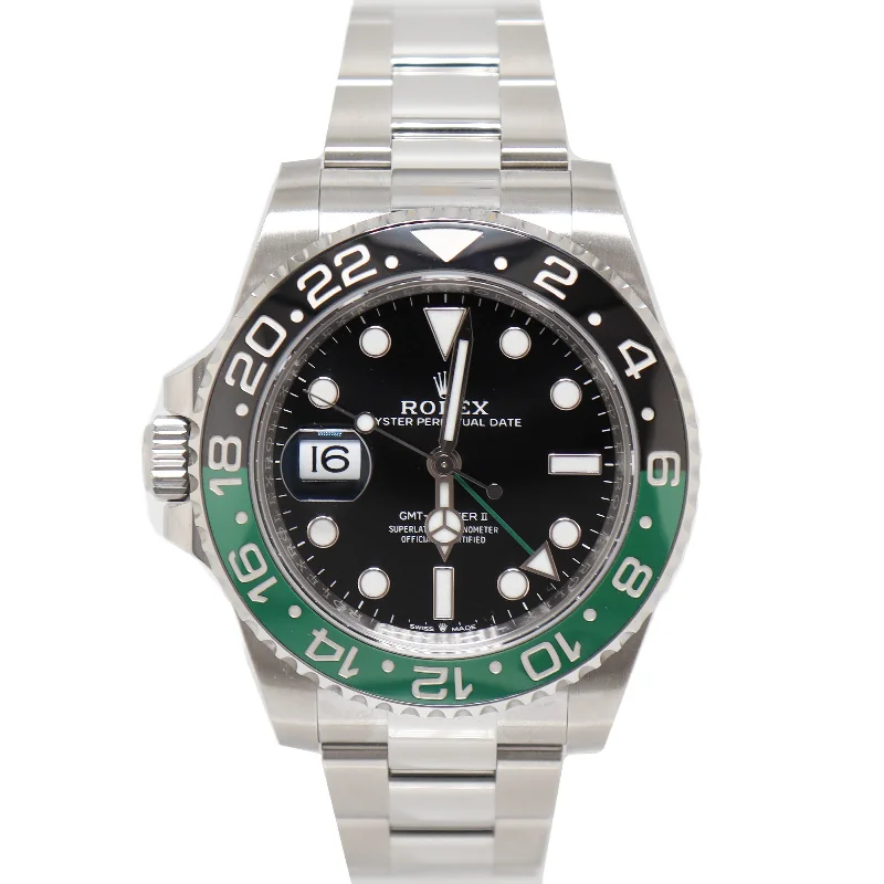 Rolex GMT Master II â€œSpriteâ€ Stainless Steel 40mm Black Dot Dial Watch Reference# 126720VTNR