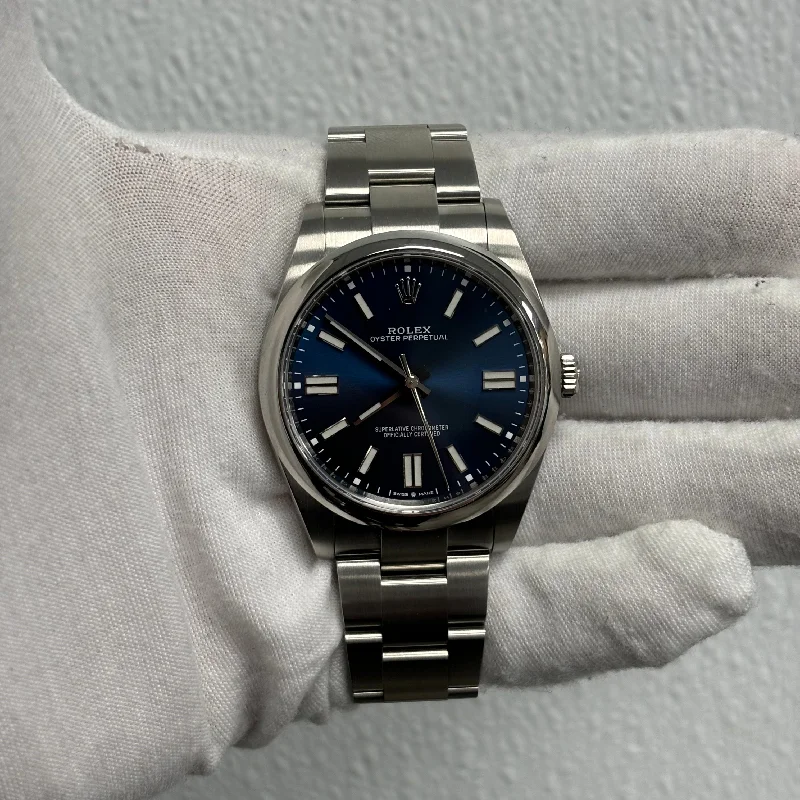 Rolex Oyster Perpetual 41mm Blue Dial Ref# 124300