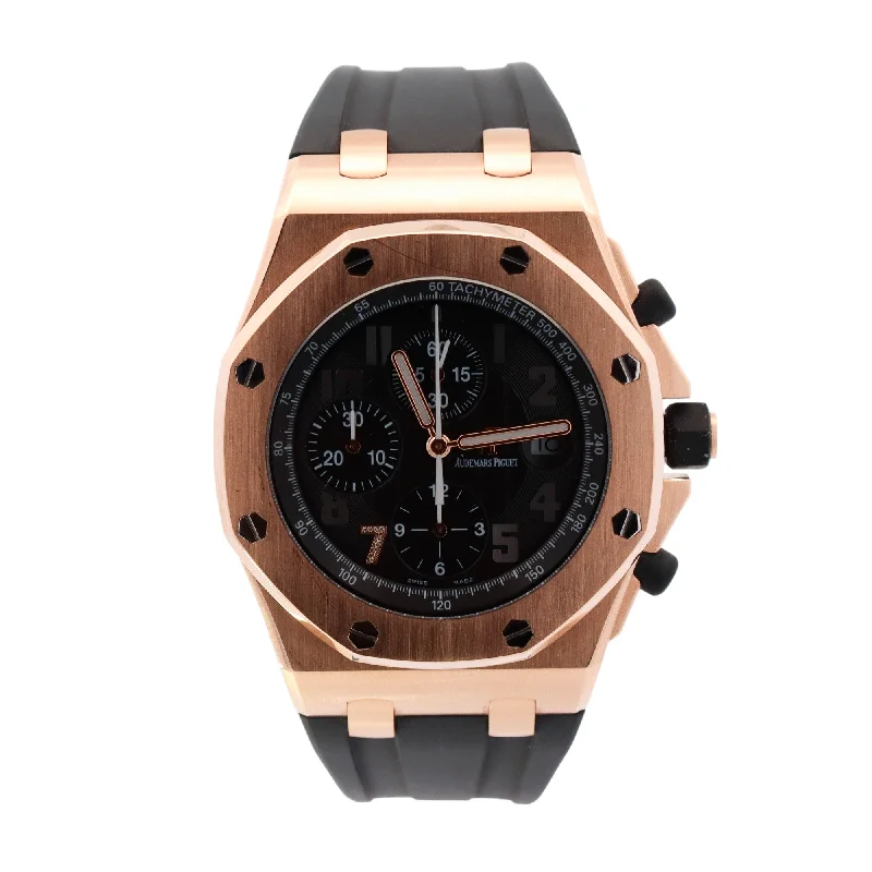 Audemars Piguet Royal Oak Offshore "Ginza" Rose Gold 42mm Black Chronograph Dial Watch Reference#  26180OR.OOD101CR.01