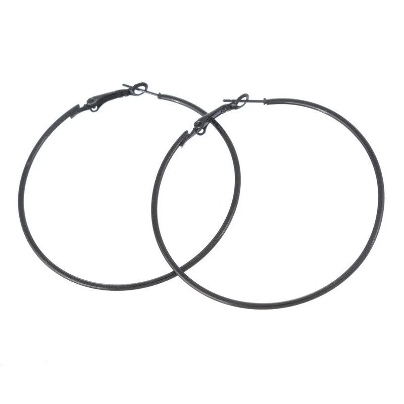 heirloom rings for women -Black Hoop Earrings for Women Teen Girls (2 4/8")