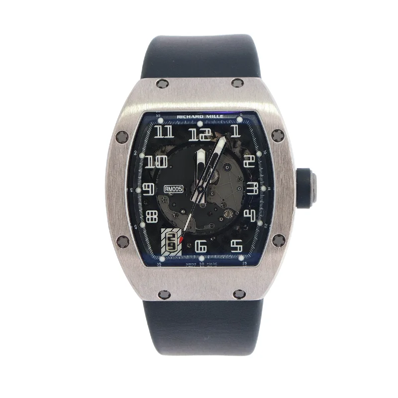 Richard Mille RM005 18k White Gold 37 x 45 mm Skeleton Arabic Dial Watch Reference #: RM005