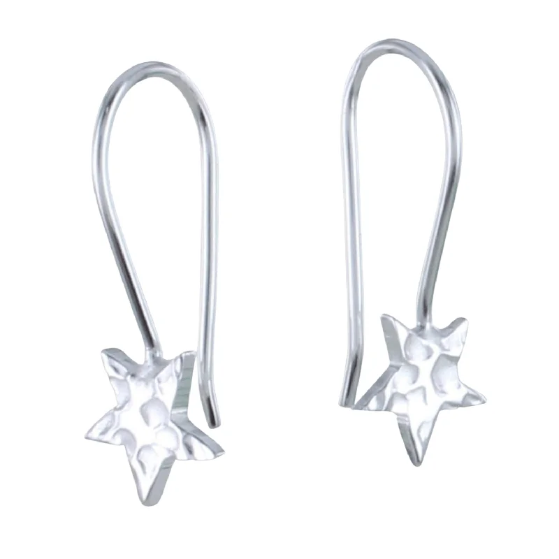 gold rings for women -Sterling Silver Trio Star Drop Earrings