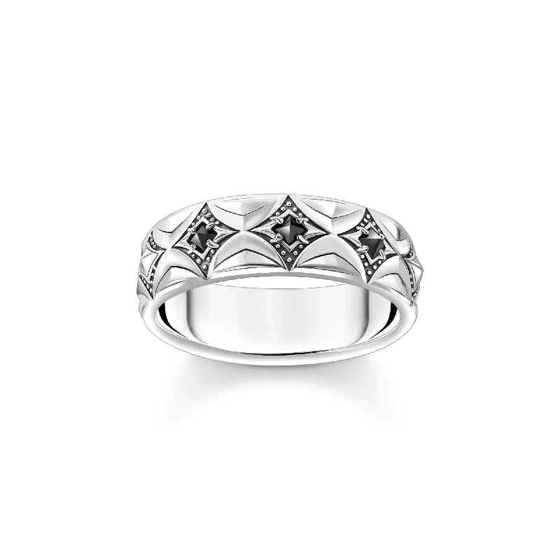 trendy necklaces for women -THOMAS SABO Rebel Wolf Ring