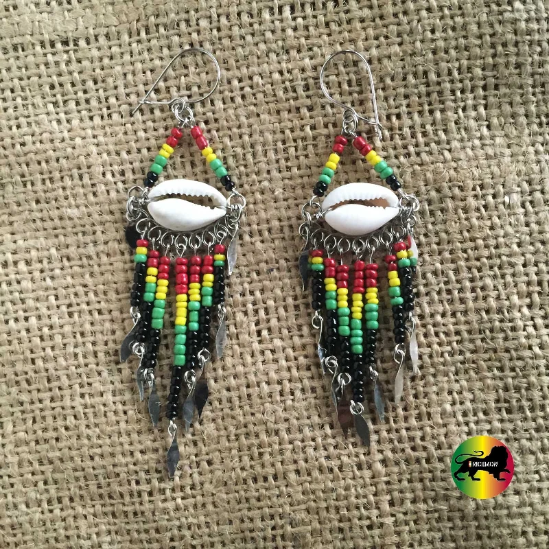 gold earrings for women -Jamaica Rasta Rastafari Empress Irie Earring One Love Marley Reggae Jamaica NEW