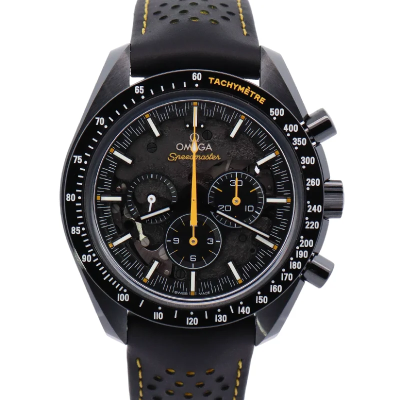 Omega Speedmaster "Dark Side of the Moon" Ceramic 44.25mm Openwork Stick Dial Watch Reference# 311.92.44.30.01.001