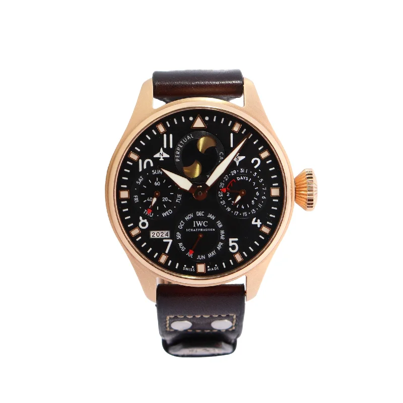 IWC Perpetual Calendar 46mm Black Dial Watch Ref# IW502615