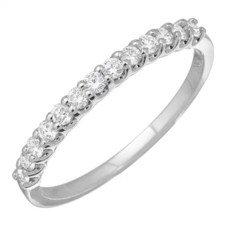 twisted engagement rings for women -14K White Gold Diamond Band