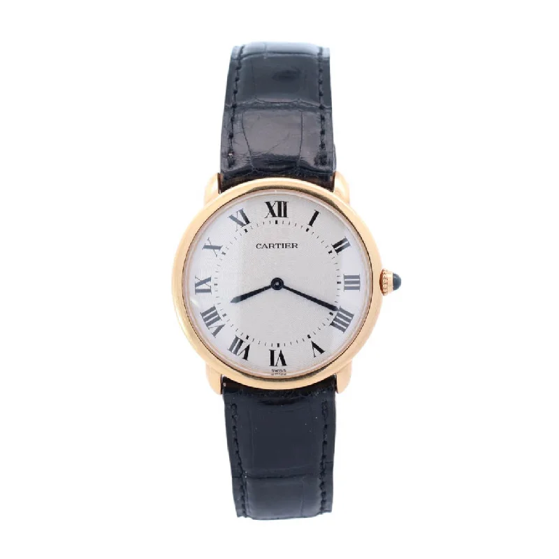 Cartier Ronde Louis Yellow Gold 33mm Ivory Roman Dial Watch Reference #: 0900/1