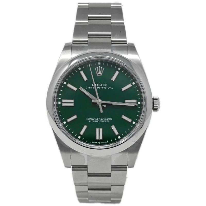 Rolex OP 41mm Green Dial Watch Ref# 124300