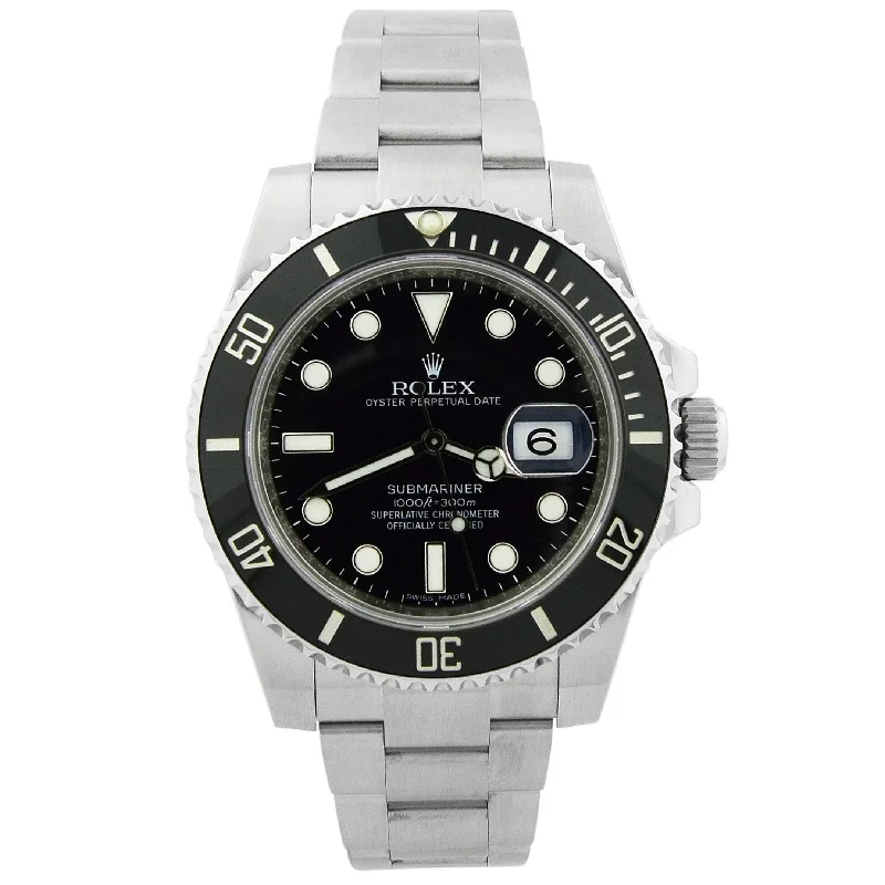 Rolex Submariner Stainless Steel 40mm Black Dot Dial Watch Reference# 116610LN