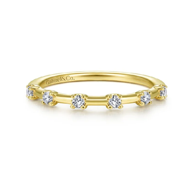 engagement rings for couples -Station Diamond Band