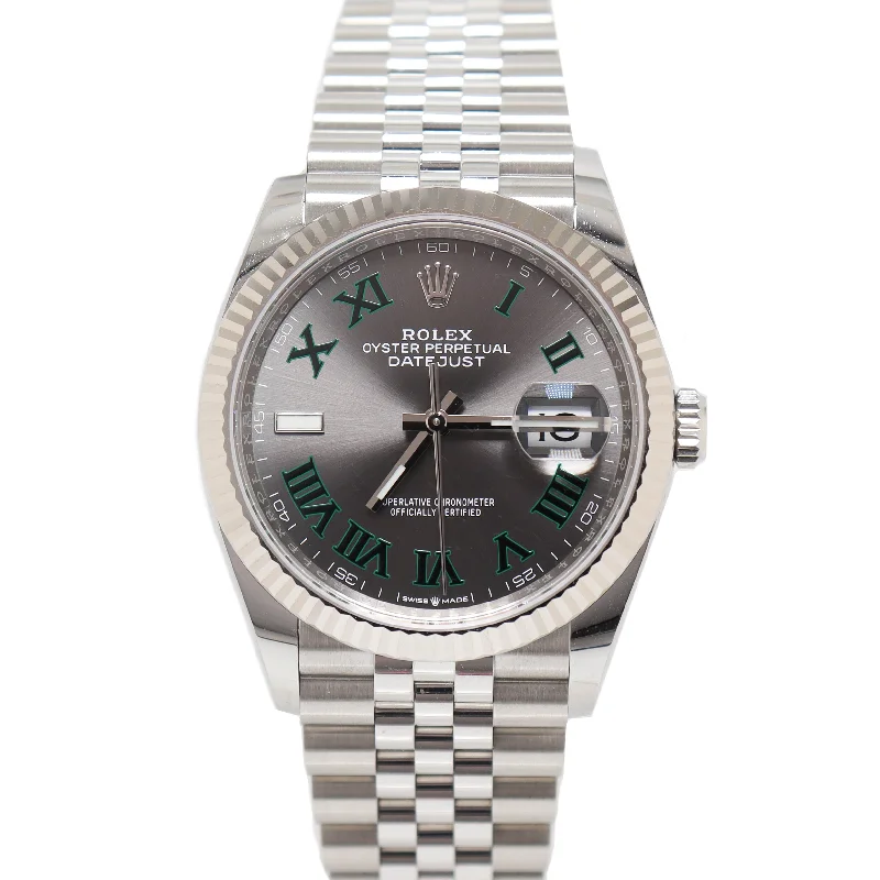 Rolex Datejust Stainless Steel 36mm Wimbledon Dial Watch Reference# 126234