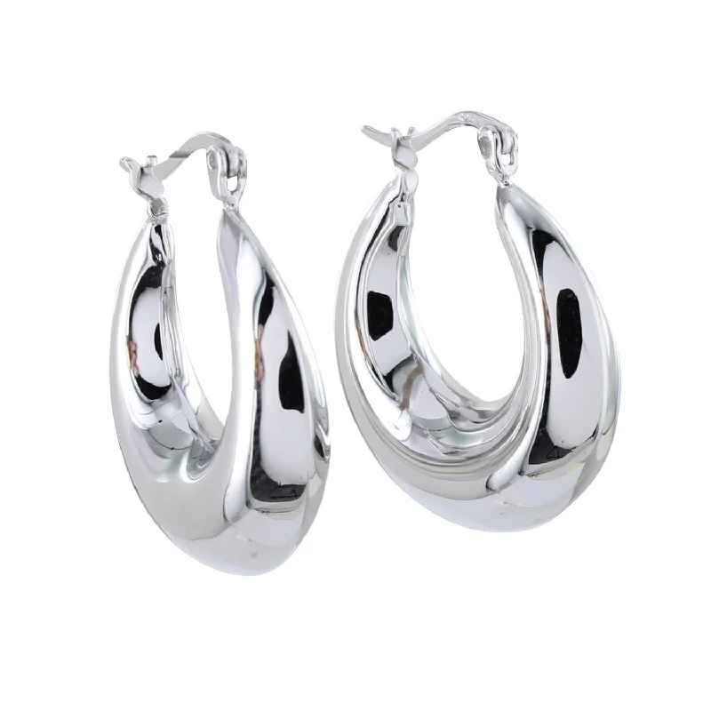 round-cut rings for women -Lush Hoop Earrings