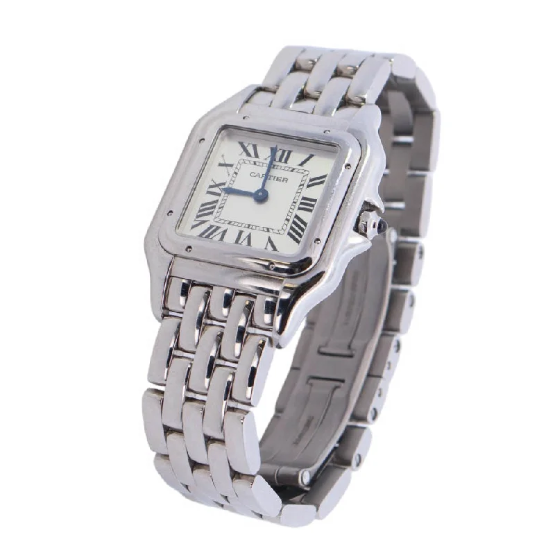 Cartier Panthere Stainless Steel 27mm White Roman Dial Watch Reference #: WSPN0007