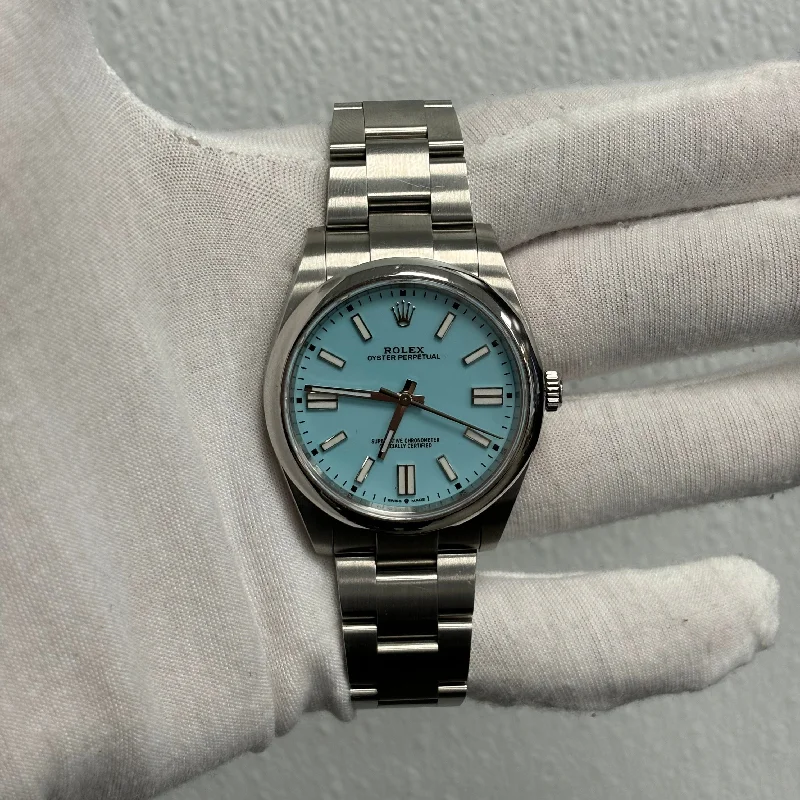 Rolex Oyster Perpetual 41mm Tiffany Dial Ref# 124300