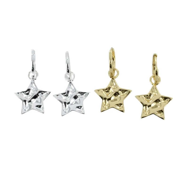 geometric drop earrings for women -Sterling Silver Cleo Star Earrings