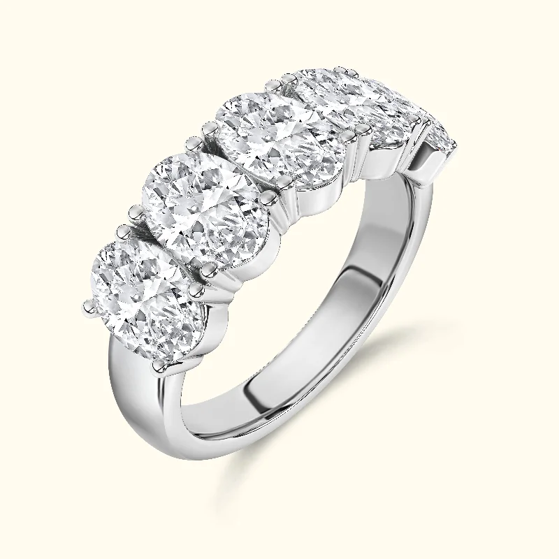 exquisite engagement rings for women -'Amelia' 5 Stone 2.00ct Oval Diamond Wedding Band