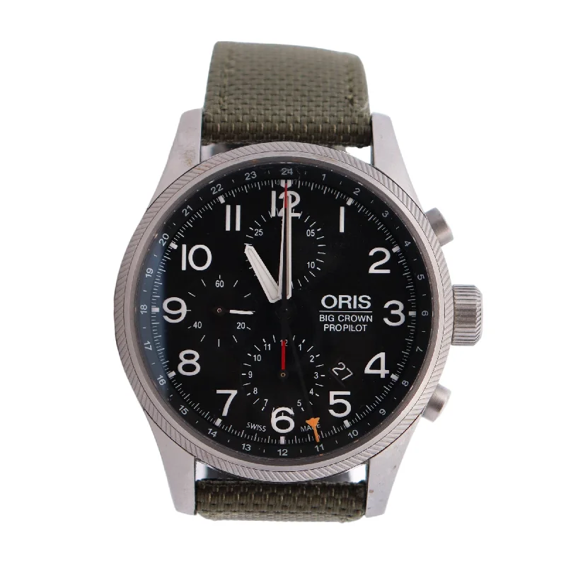 Oris Big Crown 44mm Black Dial Watch Ref# 01 677 7699 4164-07