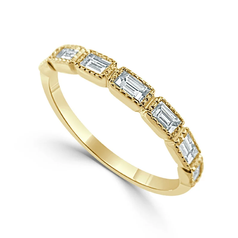 Joelle Diamond Baguette Band Ring 14K Gold 1/2 CT TDW